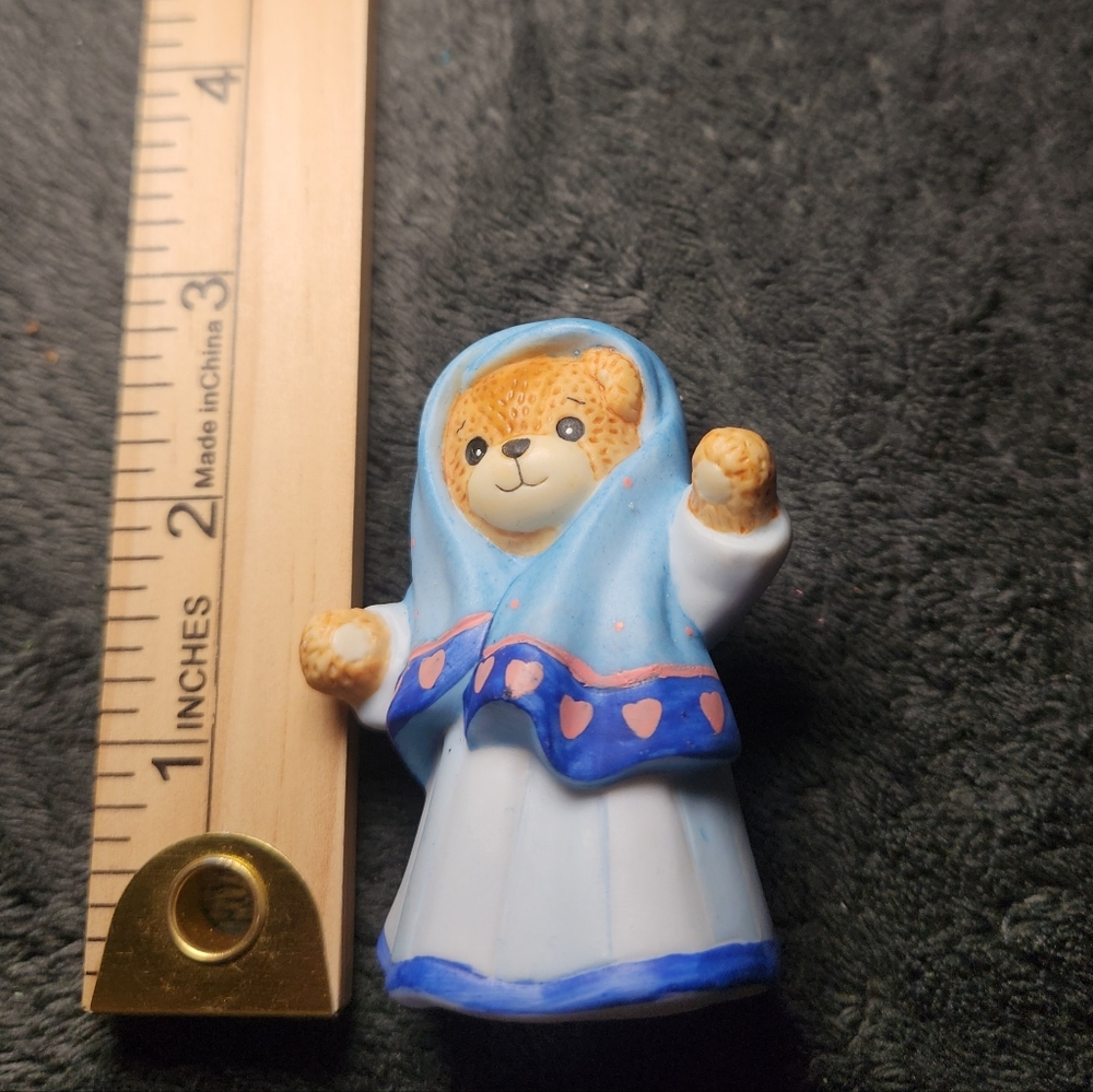 Vintage 1987 Enesco Lucy Rigg "Lucy & Me" Nativity Mary Bear figurine 2.5in